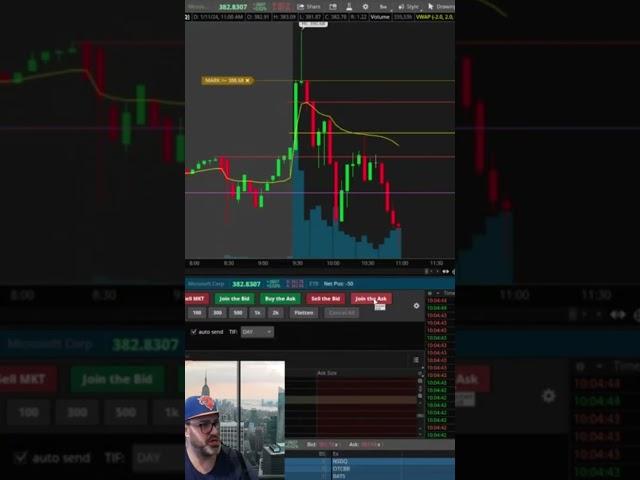 Beginner Trader makes $500 profit on MSFT