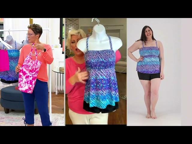 Kim Gravel x Swimsuits For All Smocked Bandeau and Shorts Set on QVC