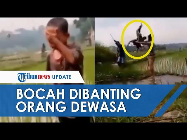 VIRAL VIDEO Bocah Laki-laki Dibanting dan Dibuang ke Kubangan Air di Bogor, Pelaku Tertawa Cekikikan