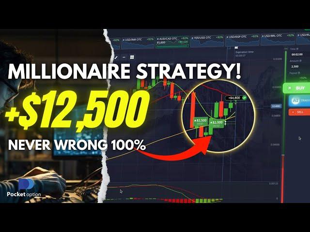 +$12,500 In less 10 Minutes! Best Pocket Option Trading Strategy  Binary Options