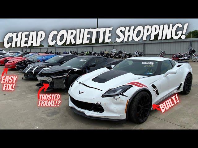 Buying CHEAP Salvage Auction Corvettes At Copart!!