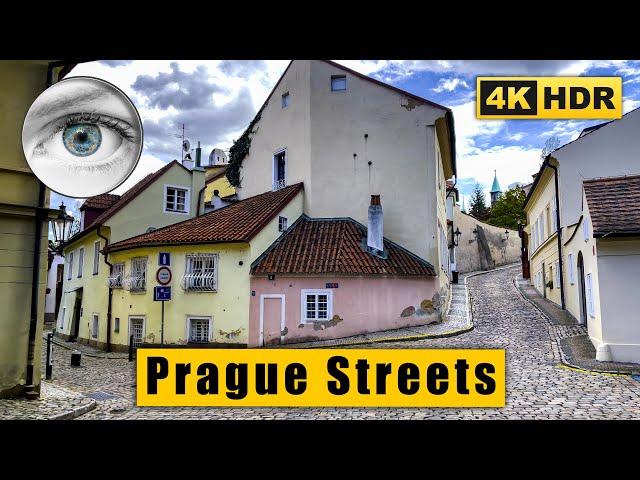 Prague streets 4k walk: Nový Svět (Hradčany)  Czech Republic HDR ASMR