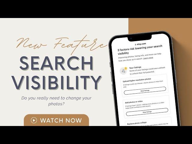 New Search Visibility Feature on Etsy | Do You Really Need to Change your Product Photos?