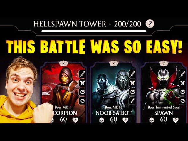 MK Mobile. I Beat Hellspawn Tower Battle 200. Was It Worth It? So Easy!