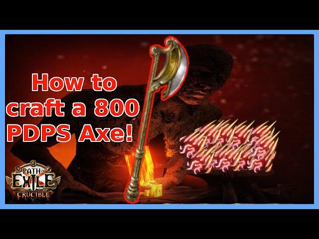 How to craft a 800 PDPS Axe in under 3 minutes! 3.21