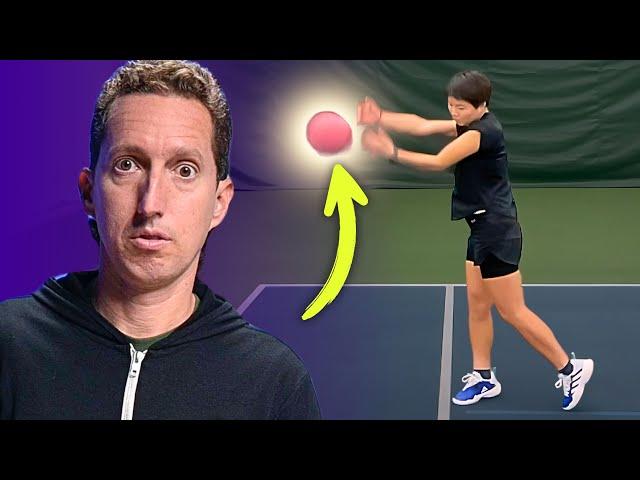 Weird Backhand Drill = INSTANT Power Upgrade! Tennis Lesson