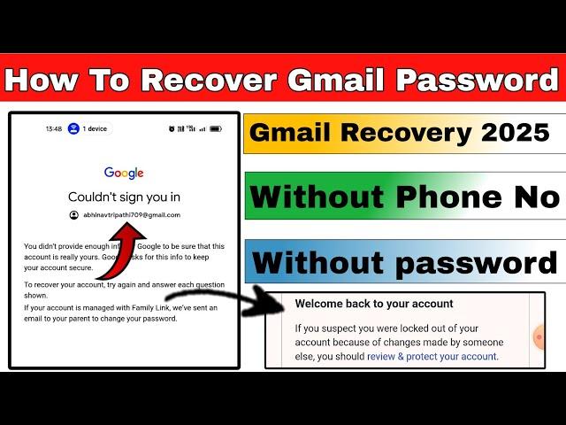 how to recover gmail password without recovery email and phone number | gmail password recovery 2025