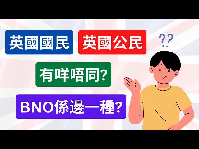 BNO係英國國民，但唔係公民？ 6種英國國民身份簡介 #移民英國 #bno移民