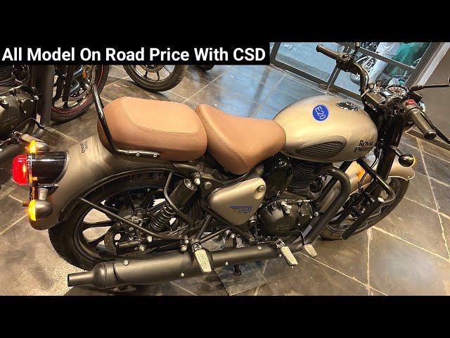 All New 2024 Royal Enfield Classic 350 Gun Metal Grey Details Review | CSD On Road price New Update