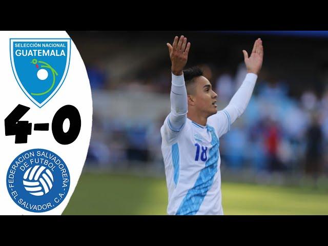 Guatemala vs El Salvador 4-0 GOLES y RESUMEN | Amistoso 2022