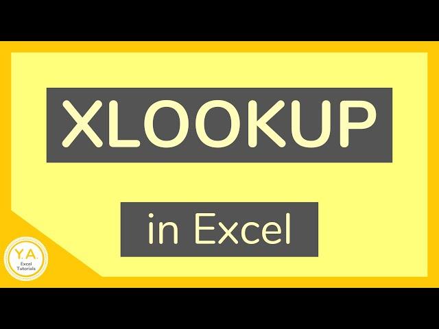 XLOOKUP in Excel - Tutorial