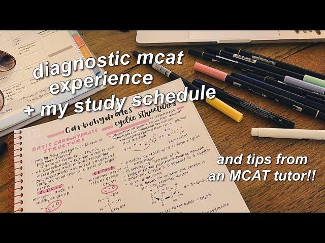 my diagnostic mcat experience, study schedule + tips from a MedSchoolCoach mcat tutor ‍️