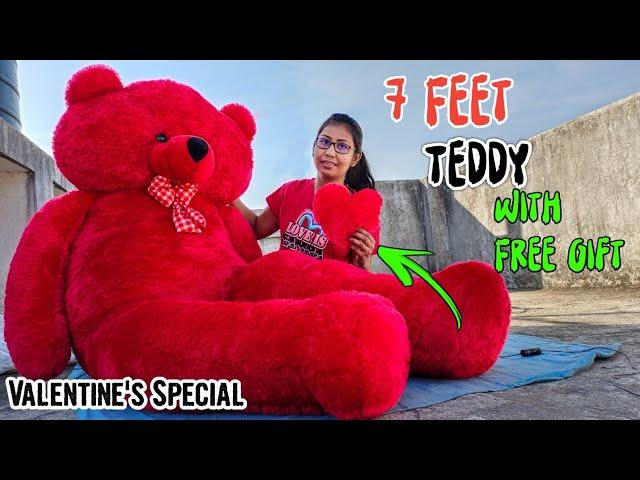 7 feet Teddy Bear Unboxing | Valentine Giant Teddy Bear Unboxing, Best Birthday Gift For Her