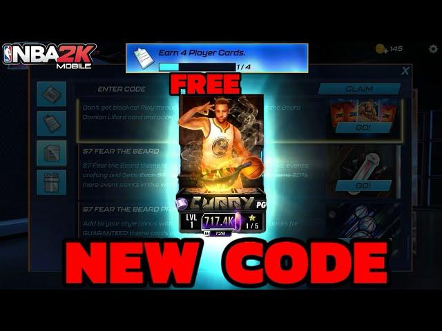 nba 2K mobile codes  Free Steph Curry Code is Here !! DON’T MISS THIS CURRY CODE !! #nba2kmobile