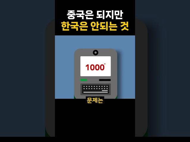 중국은 되지만 한국은 안되는 것