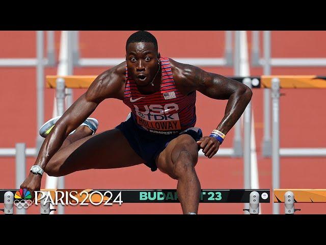 Grant Holloway clears opening hurdle towards a threepeat in 110m at Worlds | NBC Sports