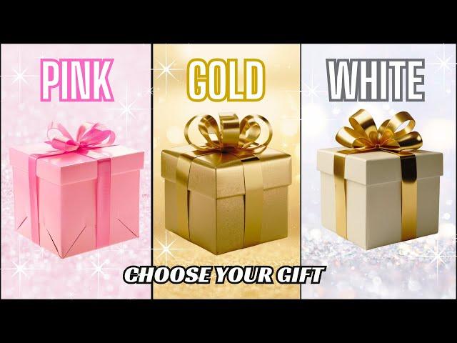 Choose Your Gift3 Gift Box Challenge Pink, Gold or White #chooseyourgift #pickonekickone #quiz