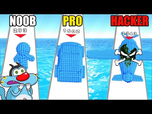 NOOB vs PRO vs HACKER | In Pixel Battle | With Oggy And Jack | Rock Indian Gamer |