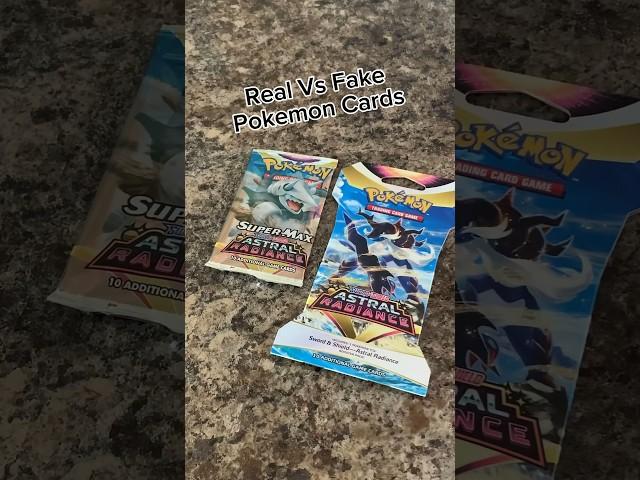 Real Vs Fake Pokemon Cards Comparison #shorts #fakepokemoncards #pokemon #tradingcards #tcg #short