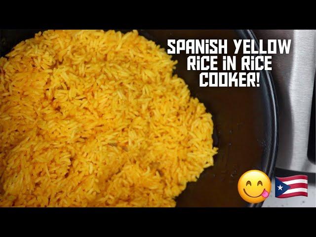 MAKING SPANISH YELLOW RICE IN A RICE COOKER!!!