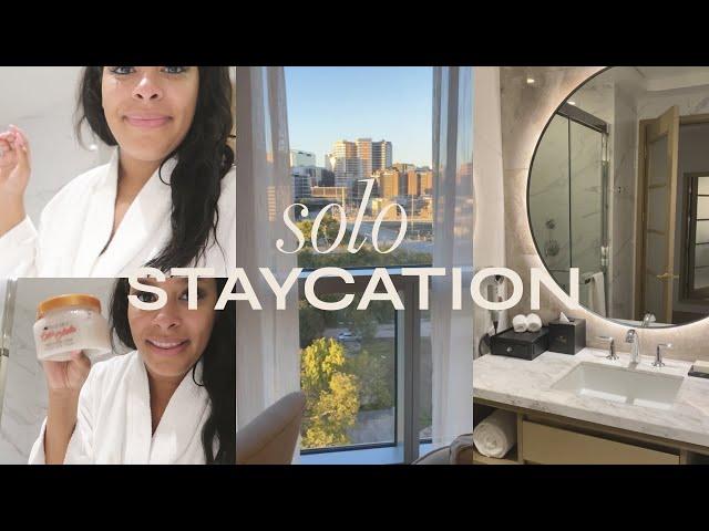 SOLO STAYCATION | blossom hotel houston, self-care night, setting new intentions, vision board 2023