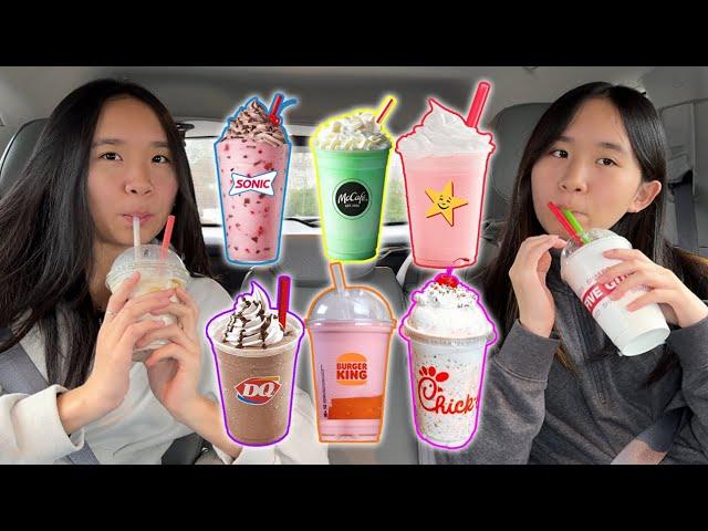 We went to Drive-Thrus to find the BEST Milkshake! | Janet and Kate