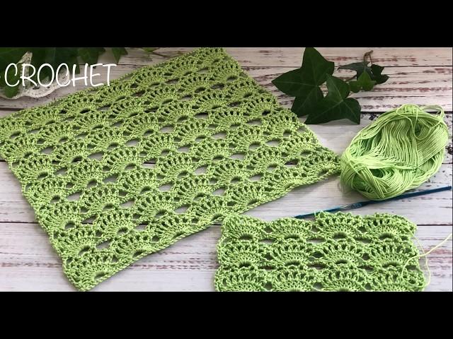 How to crochet EASY lace stitch! Crochet Video Tutorial