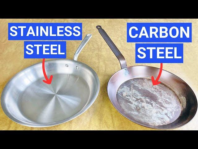 Stainless Steel vs. Carbon Steel Pans: 10 Differences & How to Choose