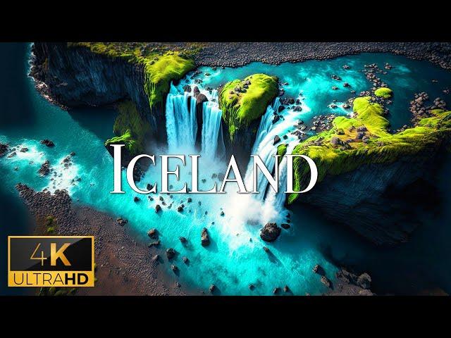 FLYING OVER ICELAND (4K Video UHD) - Peaceful Piano Music With Beautiful Nature Video For Relaxation