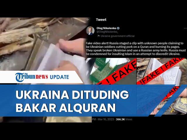 Geger! Tentara Ukraina Diduga Bakar Alquran & Dijadikan Alas Potong Daging Babi, Kemenlu Buka Suara