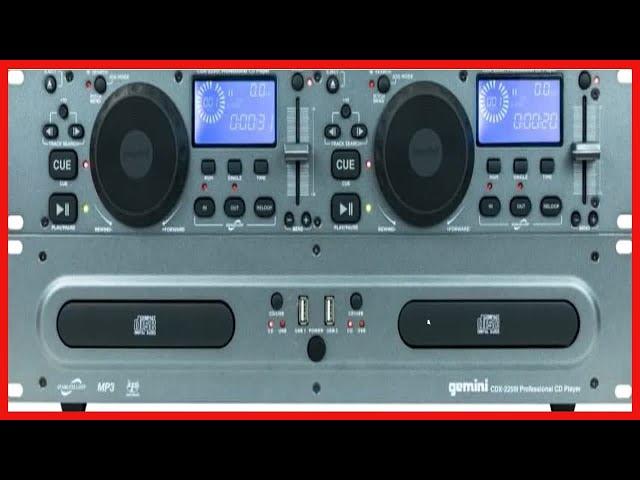 Gemini Sound CDX 2250i Dual Rack Mountable Professional Audio Pitch Control DJ Equipment Multimedia