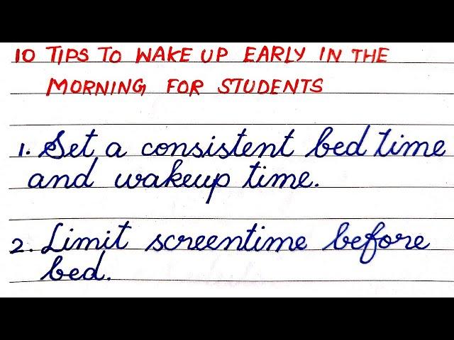 How to wake up early in the morning? 10 tips to wake up early for students