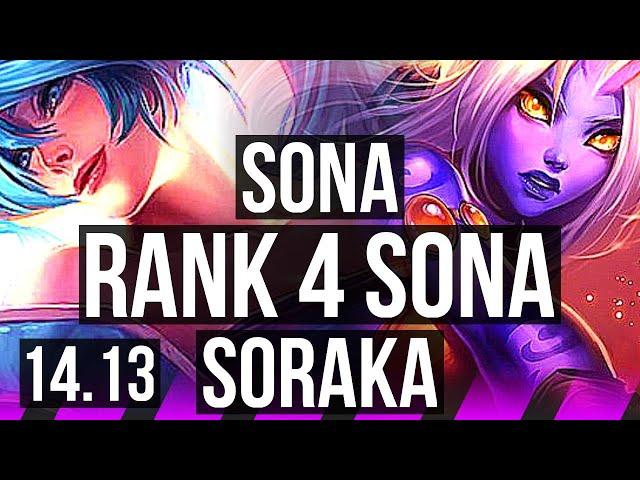 SONA & Nilah vs SORAKA & Zeri (SUP) | Rank 4 Sona, 2100+ games, 5k comeback | EUW Challenger | 14.13