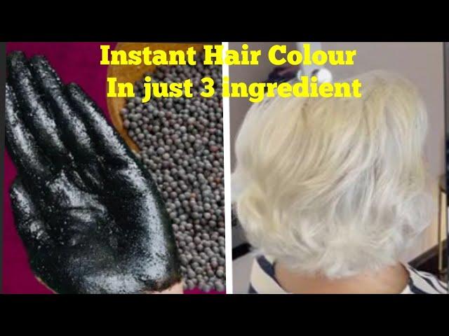 Grey Hair Ko Karen Black Sirf Teen Ingredients se, Instant Hair Dye,#Natural Hair Dye For Grey Hair