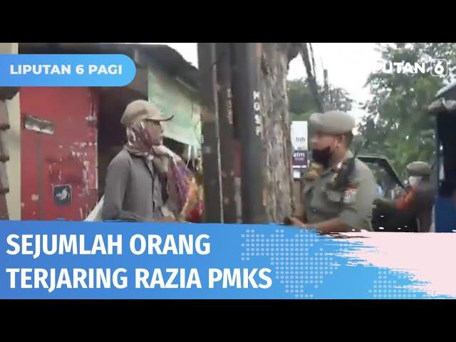 Razia PMKS, Sejumlah Orang Terjaring Dibawa ke Panti Sosial Cipayung | Liputan 6