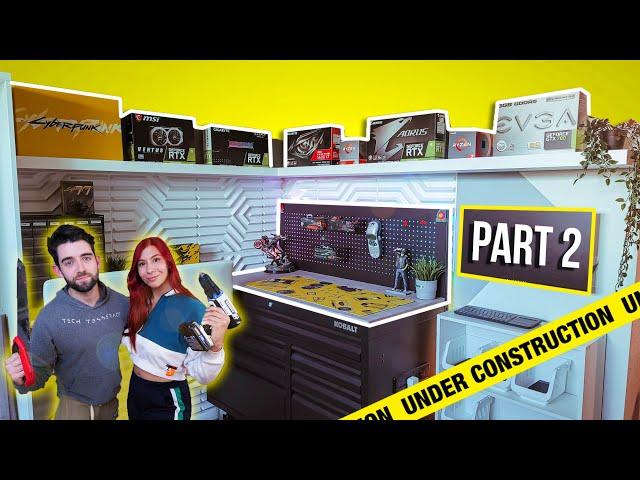 Ultimate DIY Gaming Setup Build w/ Brittnaynay3! - Pt.2