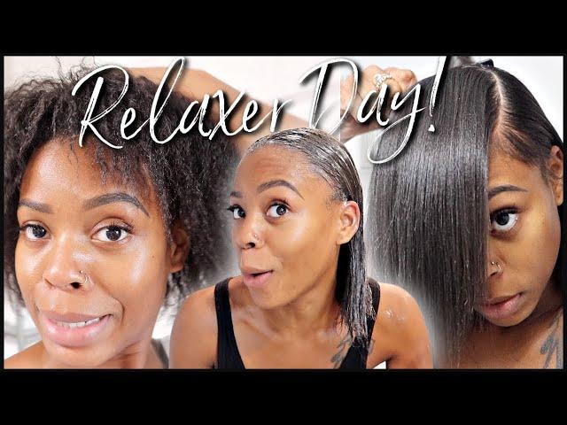 FULL RELAXER DAY: 5 month retouch, cut & silk press // mizani butter blend relaxer