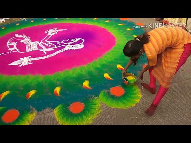 time laps rangoli (रांगोली )for womens day special