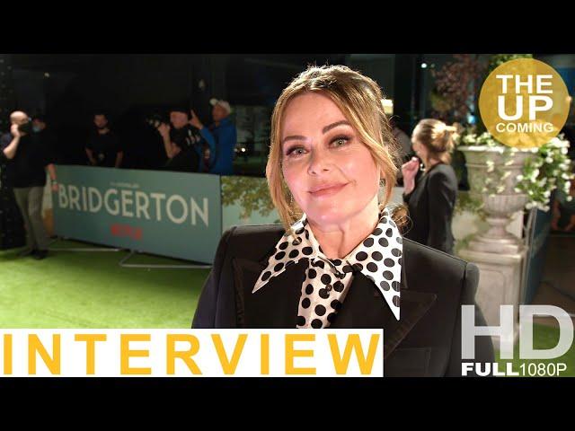 Polly Walker on Bridgerton season 2, Portia Baroness Featheringto at London premiere