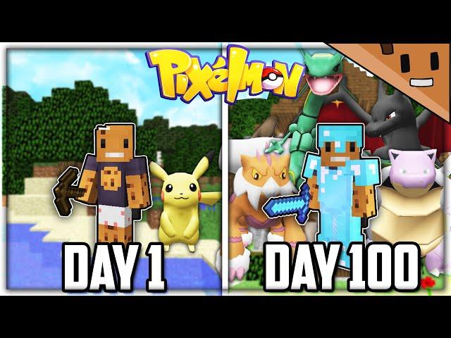 I Survived 100 Days in Minecraft PIXELMON... Here's What Happened