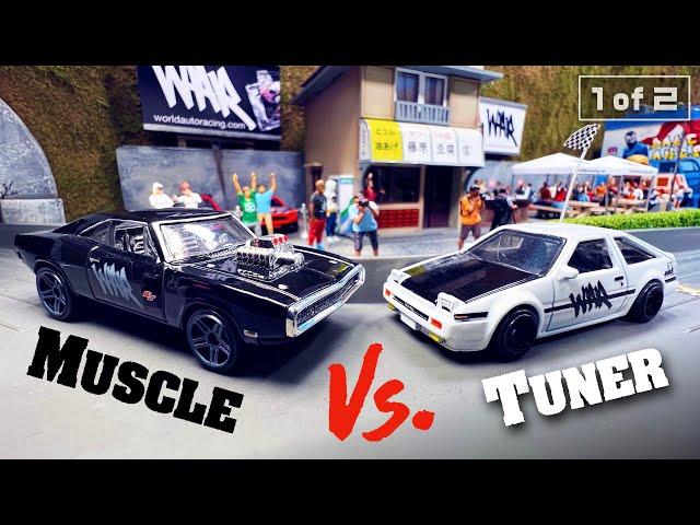 Muscle vs Tuner Tournament (1of2) Diecast Racing American JDM Cars