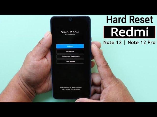 Hard Reset Redmi Note 12/Note 12 Pro Unlock Pattern/Pin/Password | Redmi Miui 14 Factory Reset 2023