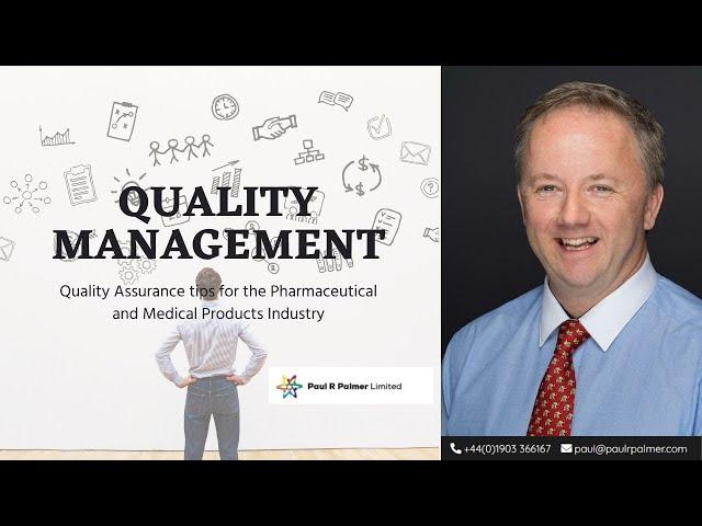 Quality Management by Paul R Palmer Limited