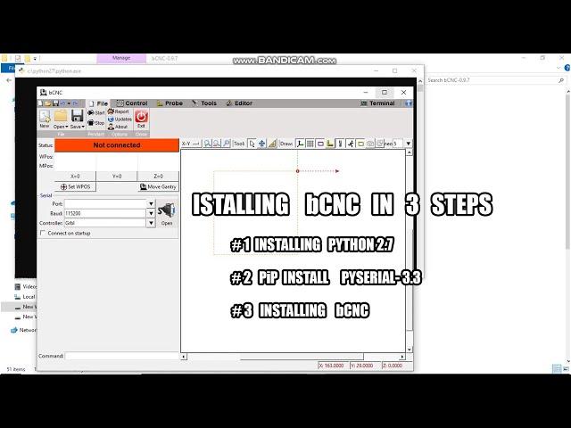 installing Bcnc cnc pcb milling software grbl arduino cnc controller arduino cnc project diy plotter
