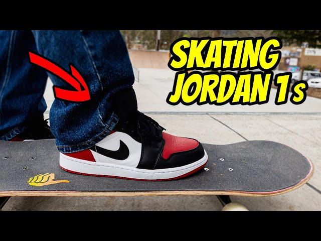 Skating Jordan 1 Low Bred Toe First Impressions