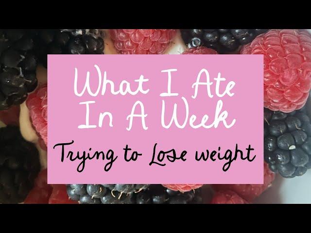 What I Ate In A Week // Trying To Lose Weight // November 2024