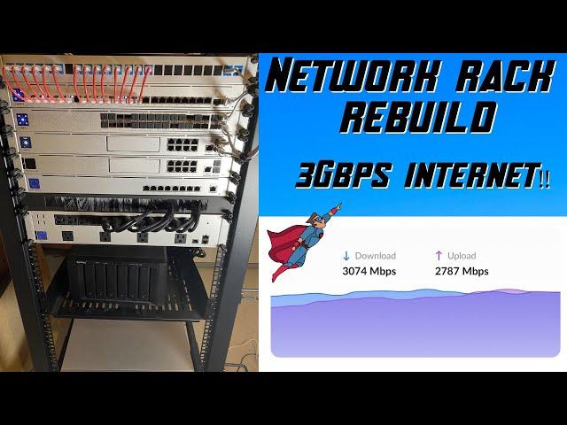 Network rack rebuild , 3Gbps internet!!