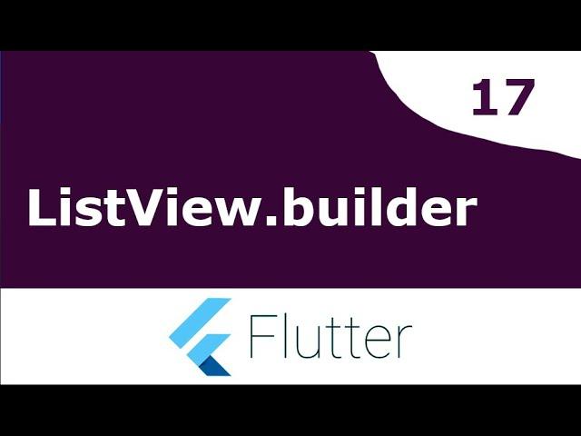 17 ListView builder Flutter Tutorial For Beginners