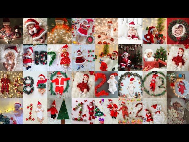 Christmas theme baby photoshoot ideas| December 25 theme baby photoshoot| Christmas 2022 theme