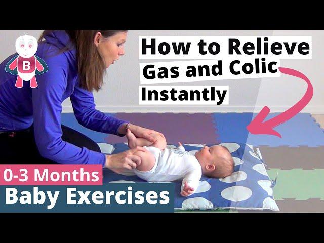 One way to Relieve Gas and Colic In Babies and Infants  0-3 Months  Baby Exercises & Activities
